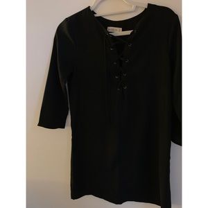 PRICE DROP!! A&F black lace up shift dress